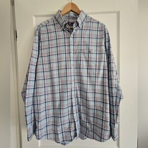 Vineyard Vines Mens Large Classic Fit Tucker Pink/blue Shirt